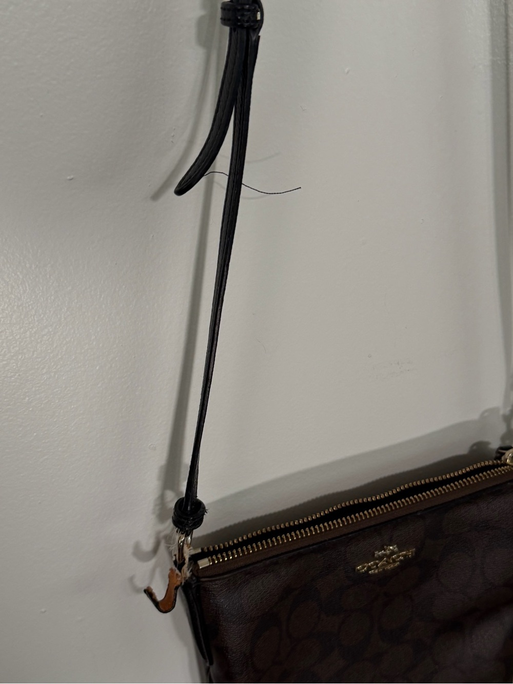 Coach Brown Signature Small Crossbody with Gold Logo - Picture 3 of 9
